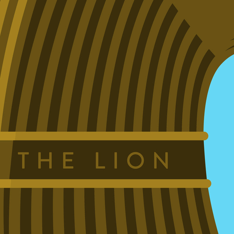 Leo the Lion statue at Ally Pally (Alexandra Palace) – giclee print