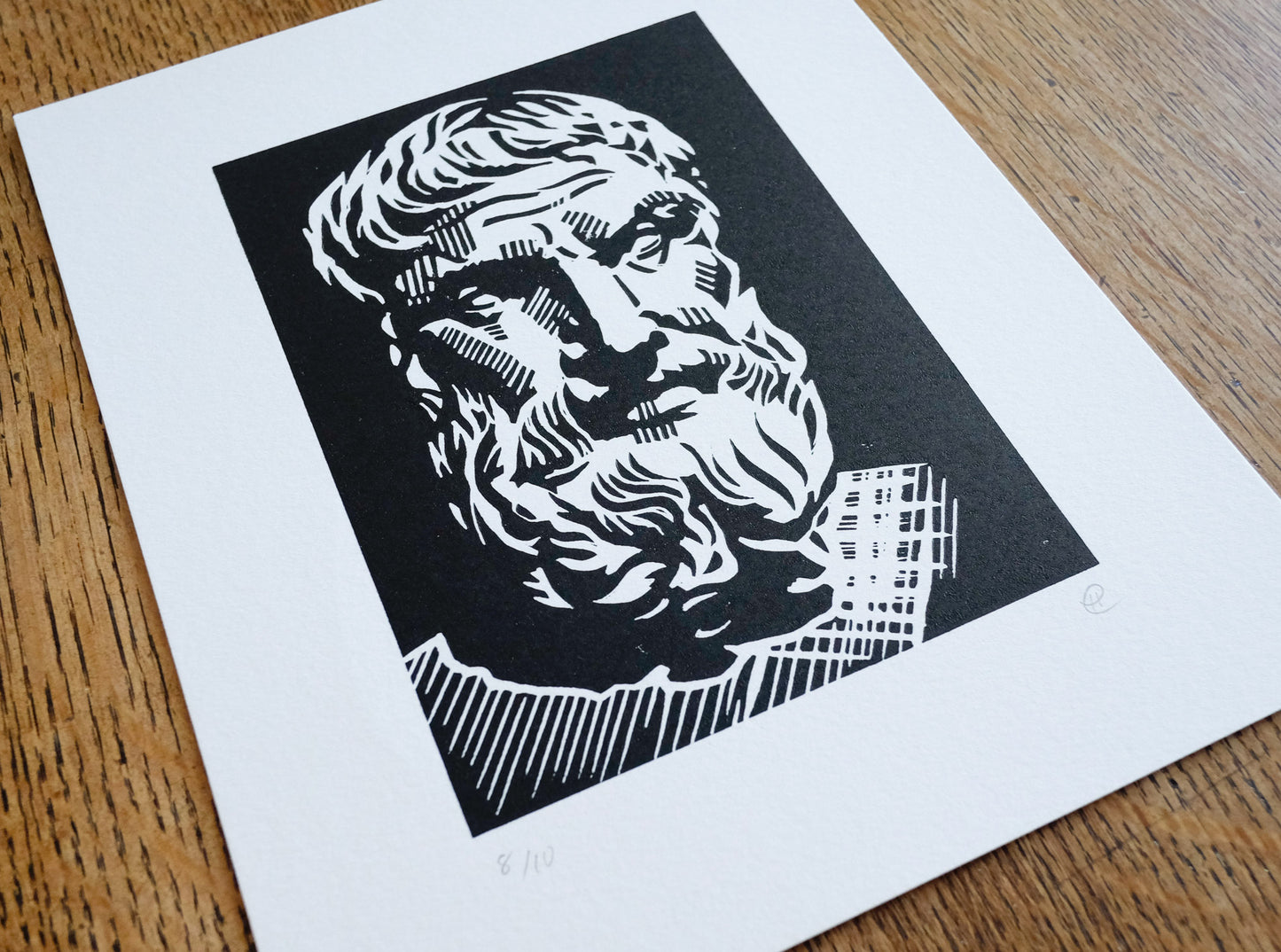 Epictetus – original lino block print