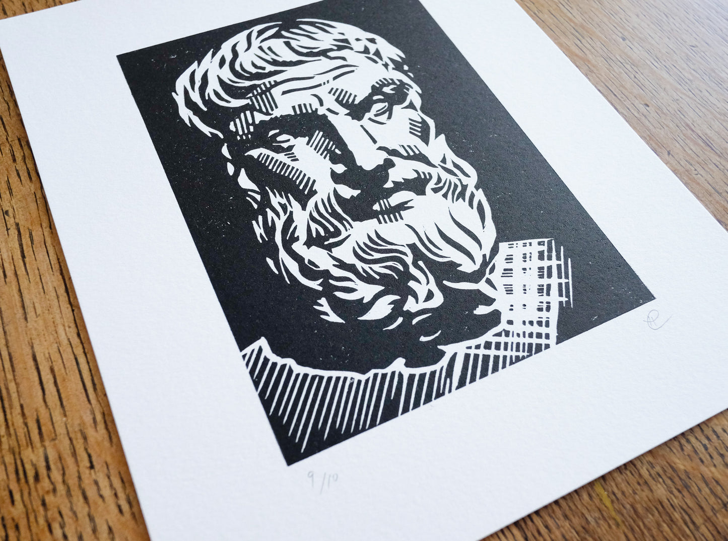 Epictetus – original lino block print