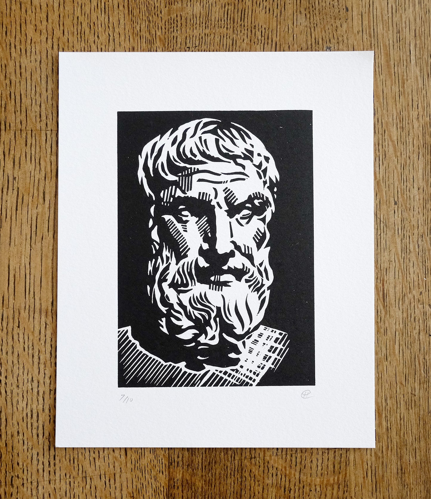 Epictetus – original lino block print