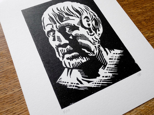 Seneca the – original lino block print