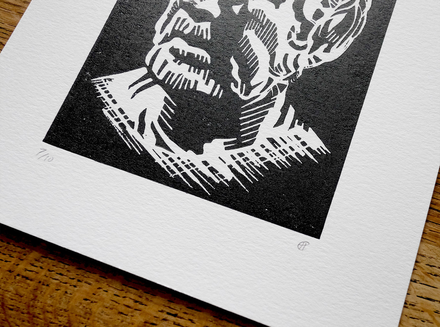 Seneca the – original lino block print