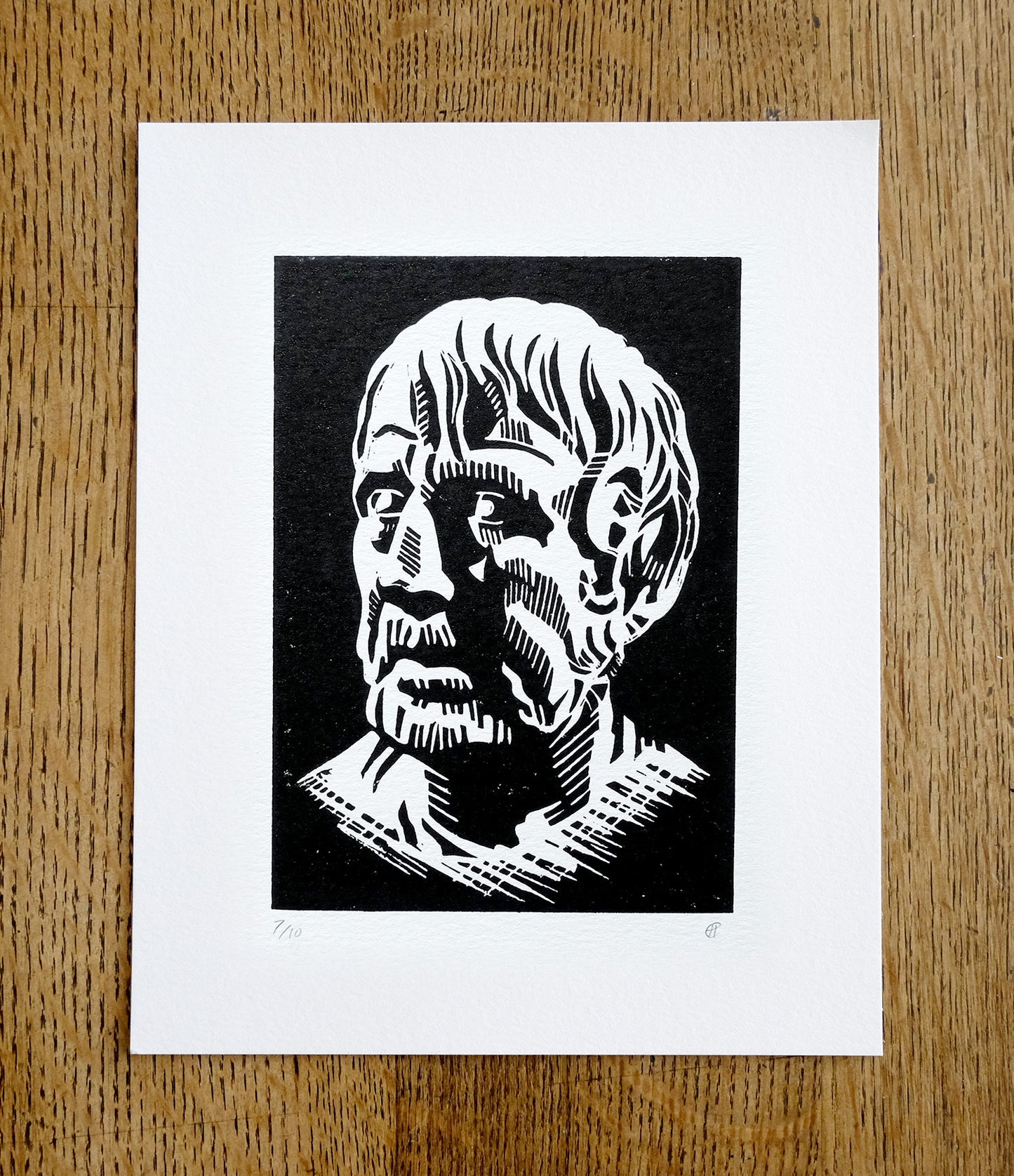 Seneca the – original lino block print